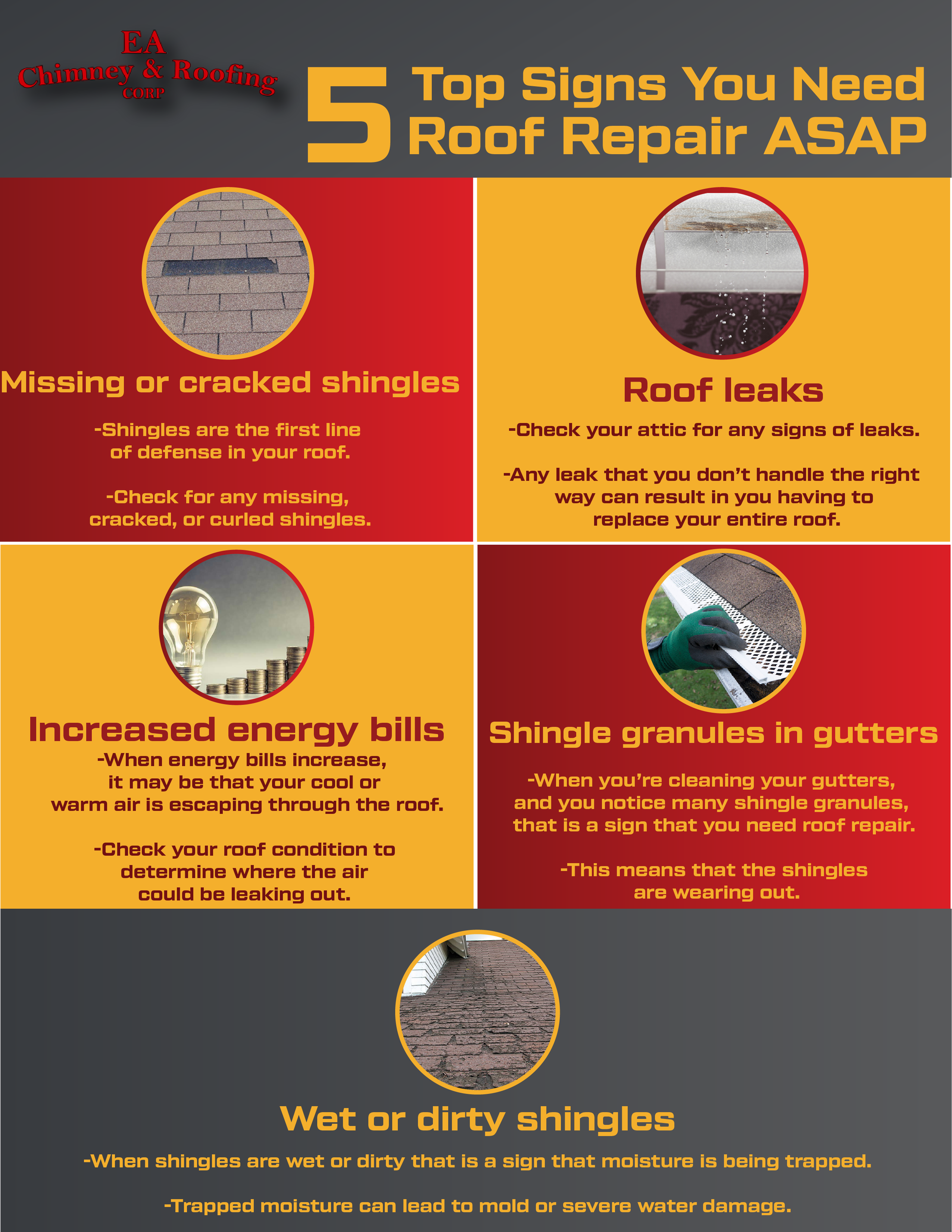 These 5 Signs Mean You Need Roof Repair!