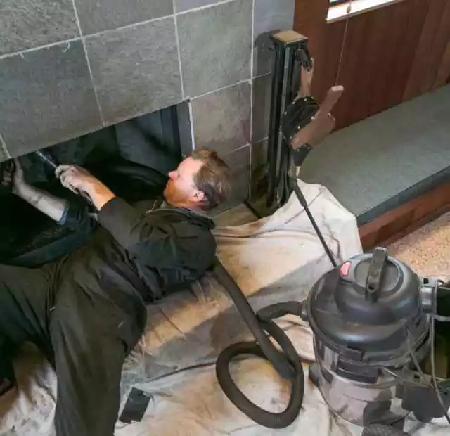 Professional Sweeping Chimney on Roof